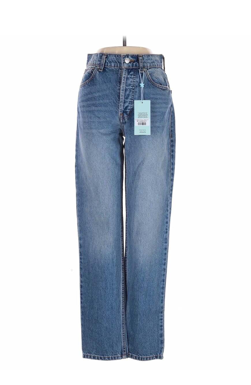 Revice Denim Ex-Boyfriend High Rise Straight Leg Jeans in Dean Wash